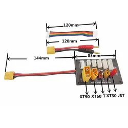 XT30 XT60 XT90 JST T Connector Lipo Battery Multi Charger 2-6S Parallel Charging Board for Imax B6 B6AC ISDT Q6 Lite Charger