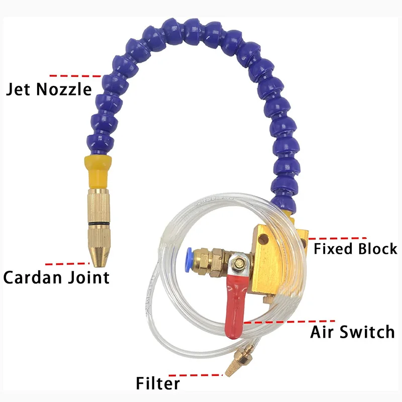 Mist Coolant Lubrication Spray System Sprayer CNC Lathe Milling Drill Engraving Machine Tool for 8mm Pipe Cooling
