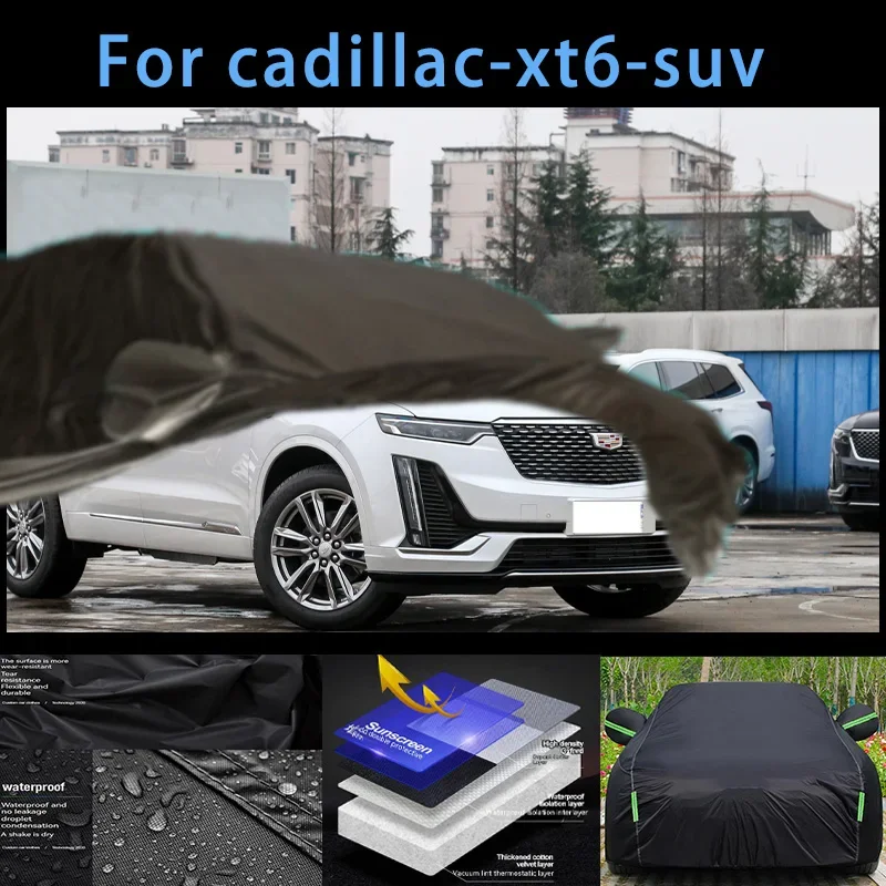 

For cadillac-xt6-suv Outdoor Protection Full Car Covers Snow Cover Sunshade Waterproof Dustproof Exterior Car accessories