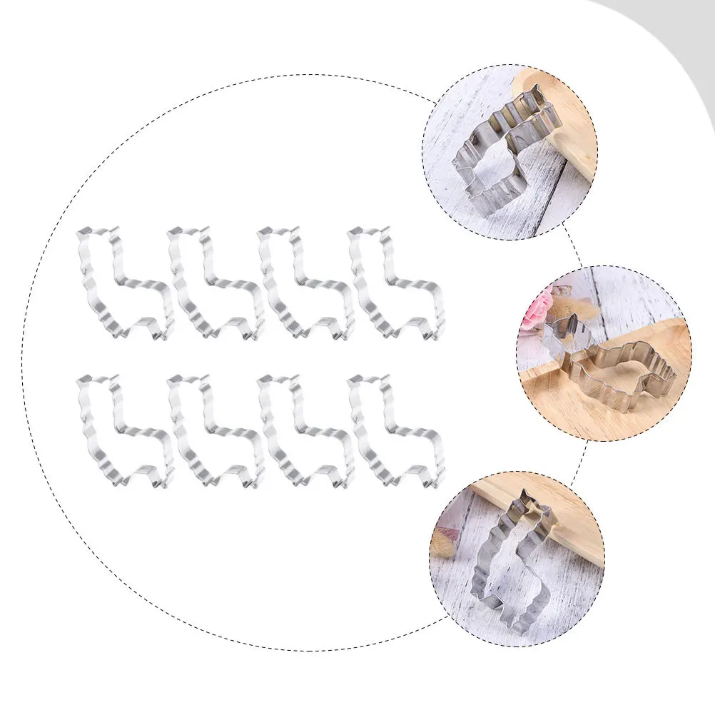 

8 Pcs Biscuit Mould Unique Cookies Mold Stainless Steel Moulds Fondant for Cake Biscuits Molds Tools