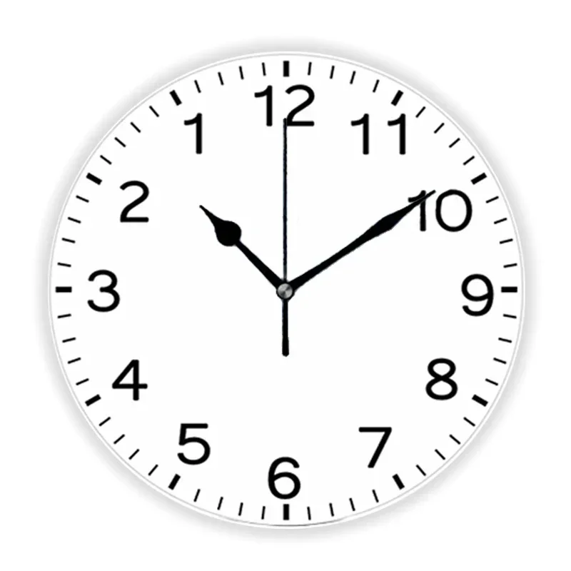 Geeky Counter Clockwise Backwards Round Wall Clock Funny Modern Anticlockwise Decorative Large Watch Living Room Home Decor