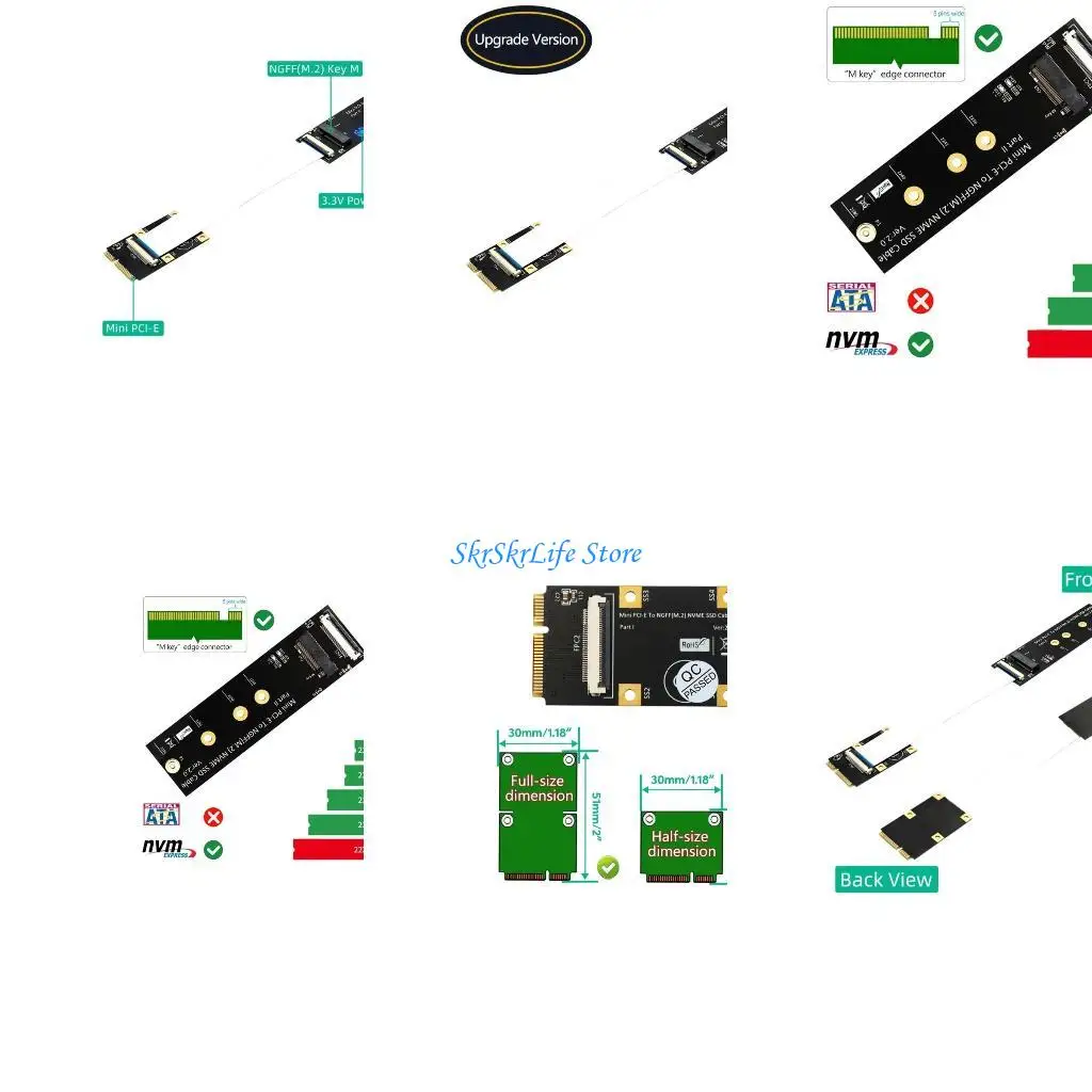 

E65E M.2 Ключ M NVME SSD к мини -адаптеру PCIE поддерживает только ключ M NVME SSD отвертка