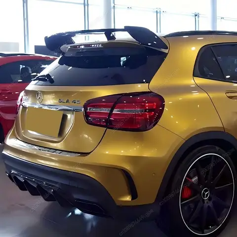 메르세데스 벤츠 GLA 클래스 X156 GLA180 200 220 250 260 GLA45 AMG 2013-2019 블랙용 리어 루프 트렁크 부트 립 스포일러 윙 바디 키트