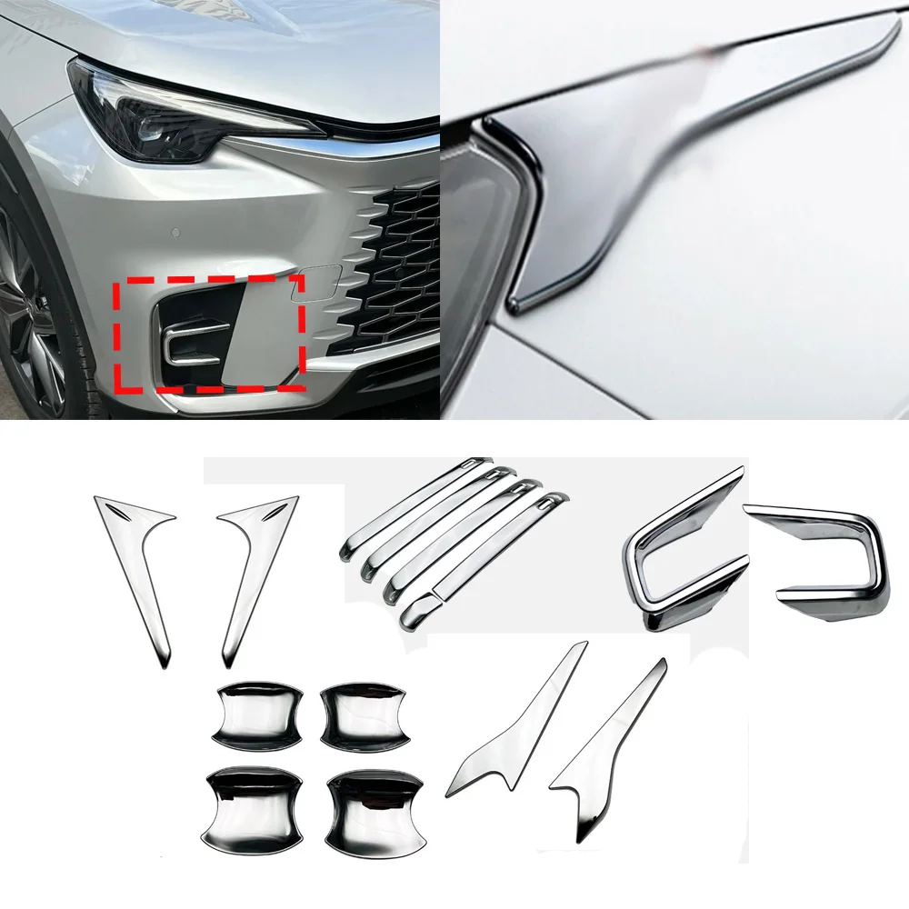 

Для Lexus LBX 2024 2025 ABS хромированная полоса зеркала заднего вида накладка на переднюю противотуманную фару бампер автомобильные аксессуары Стайлинг