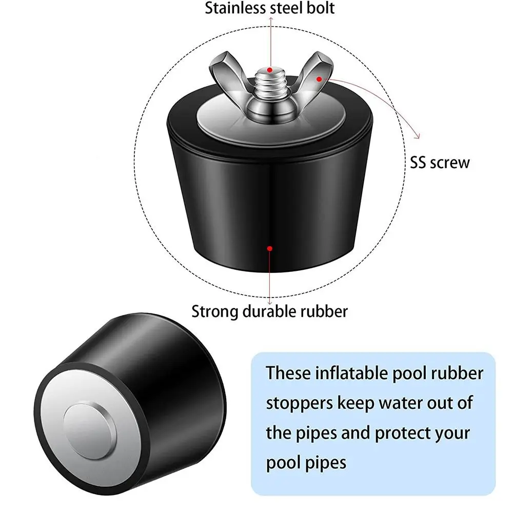 Rubber Pool Winterizing Plug Swimming Pool Leak Proof Winter Expansion Plug Pool Plugs Leak Detection Winter Outdoor Accessories