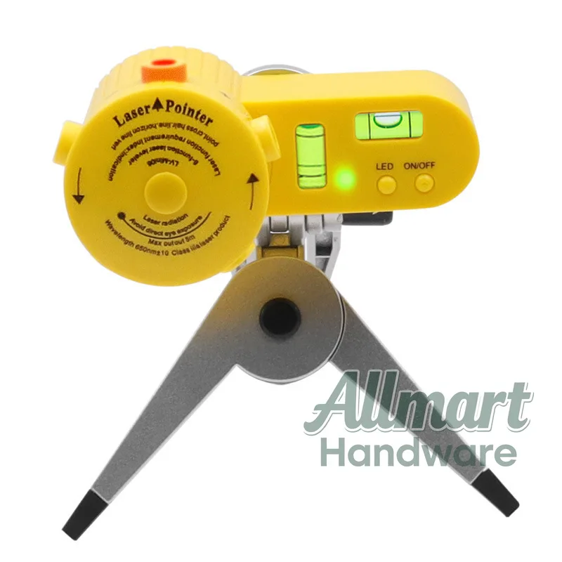 

Rotatable Line Laser Tool | 4-in-1 Functions・Horizontal/Vertical/Cross/Point Laser・Stable Tripod・Suitable for Indoor