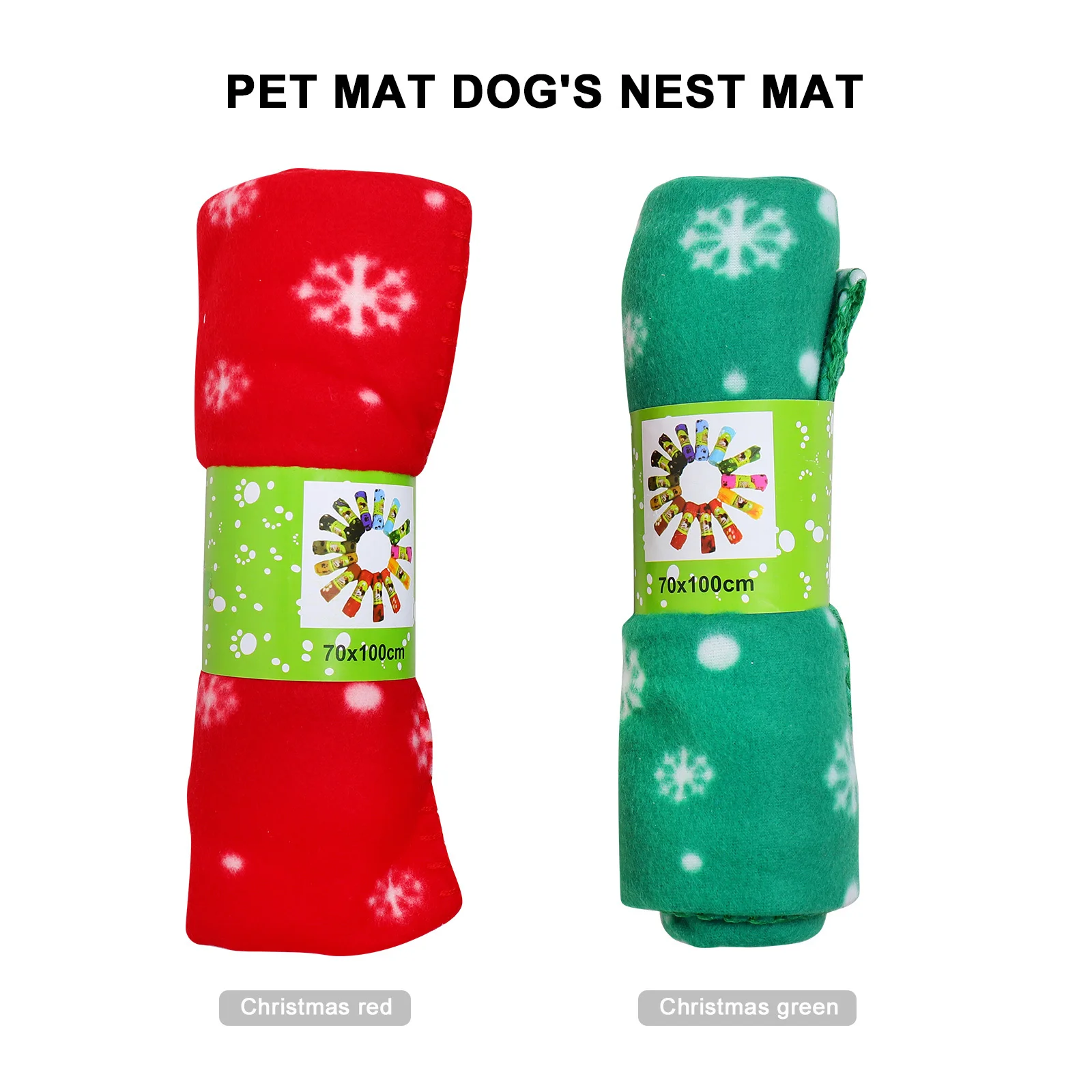 2 個ペット犬マット猫マットクリスマス猫パッド睡眠犬ブランケットソファクッション軽量ポータブルペットベッド用品
