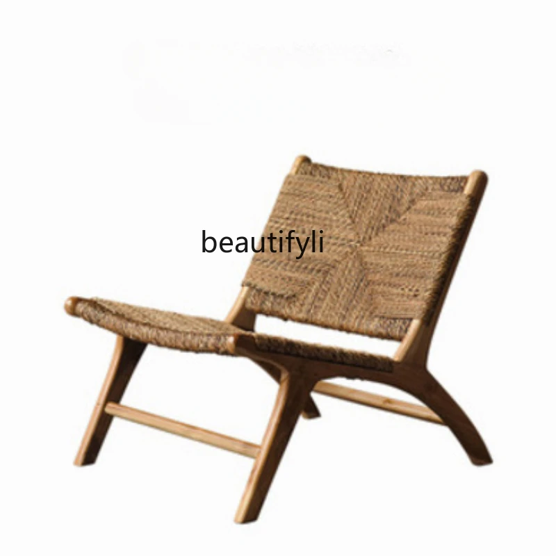 Nordic Single-Seat Sofa Chassis Heritage Chair Solid Wood Armchair Harmony B & B Log Silent Style Living Room Furniture