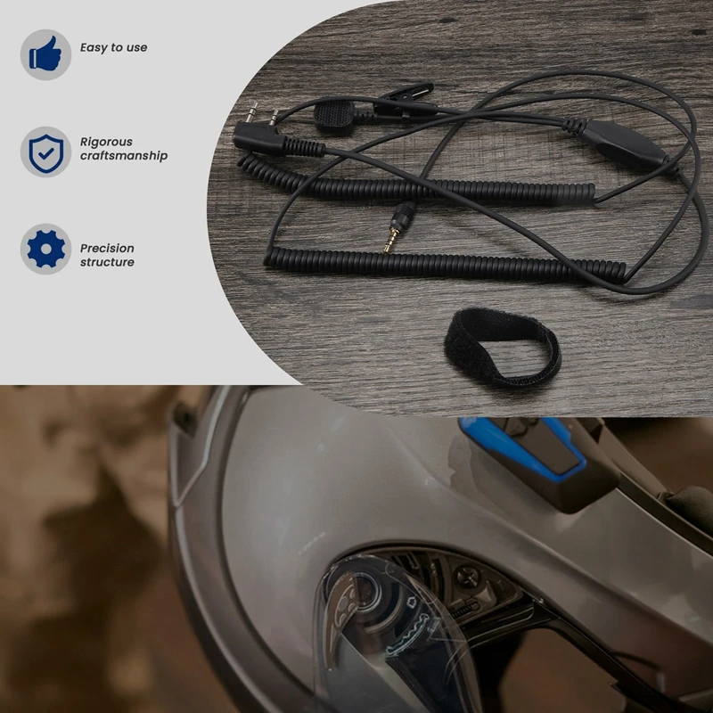 V3 V6 V8 V1098a V5s Casco Bluetooth Auricolare Cavo di collegamento speciale per Kenwood Baofeng UV-5R UV-82 GT-3 Radio bidirezionale