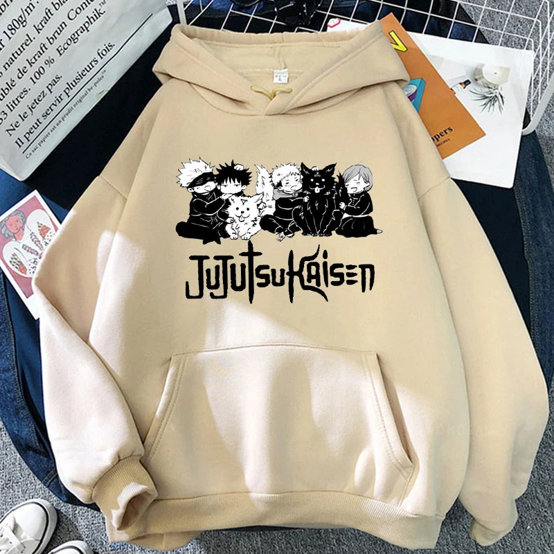 Anime Jujutsu Kaisen Hoodie Kawaii Gojo Satoru Grafische Hoodie Herfst Winter Plus Size Hoodies 2023 Hete Manga Print Sweatshirts