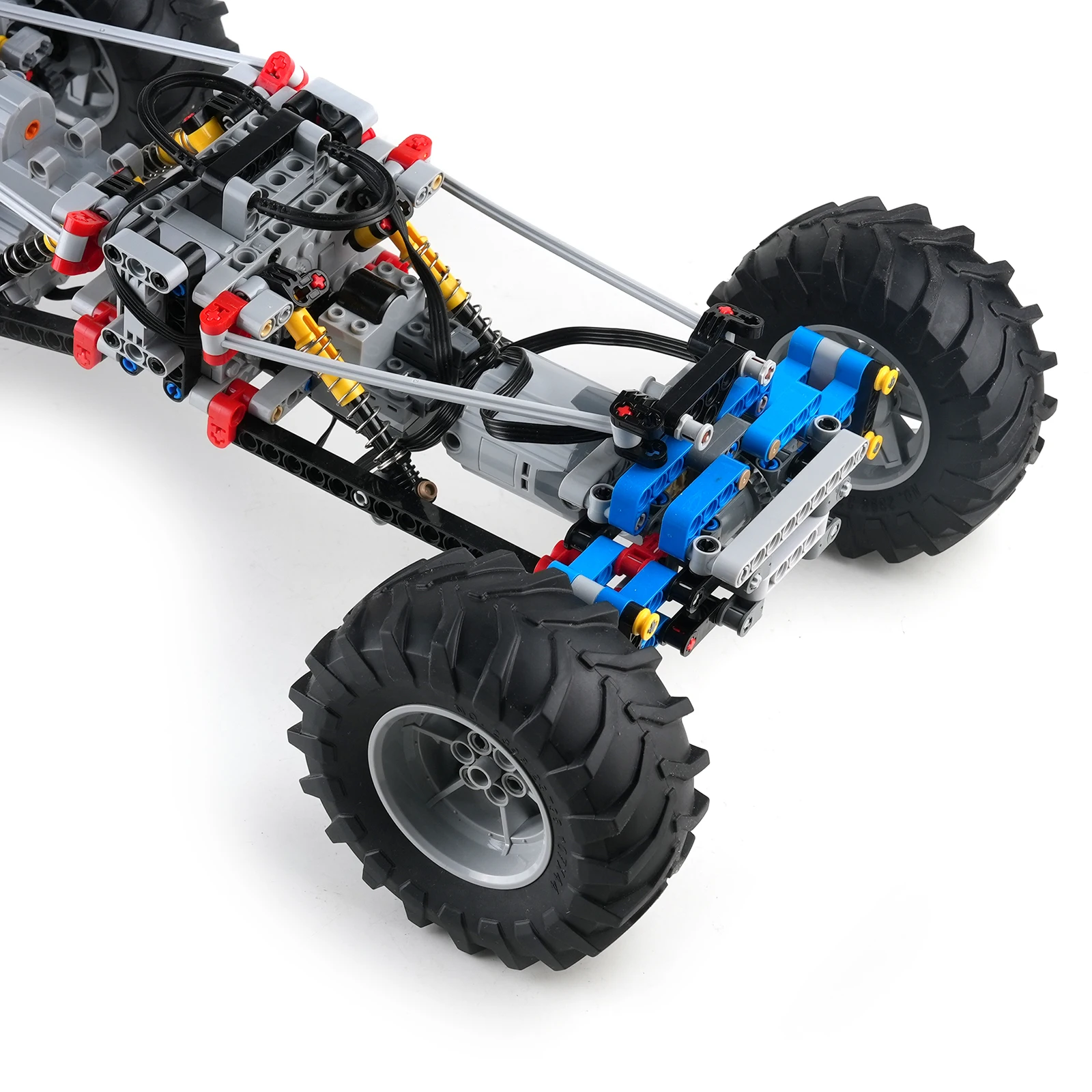 Podwozie do samochodu RC 4WD, model pojazdu wspinaczkowego, klocki konstrukcyjne z amortyzatorami zawieszenia, kompatybilne z silnikiem, zestaw MOC, zabawki, prezenty.