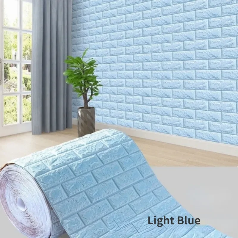 3/5/10 M 3D Self-adhesive Wallpaper Stickers DIY Bedroom Brick Wall Stickers Home Wall Decoration Wallpaper