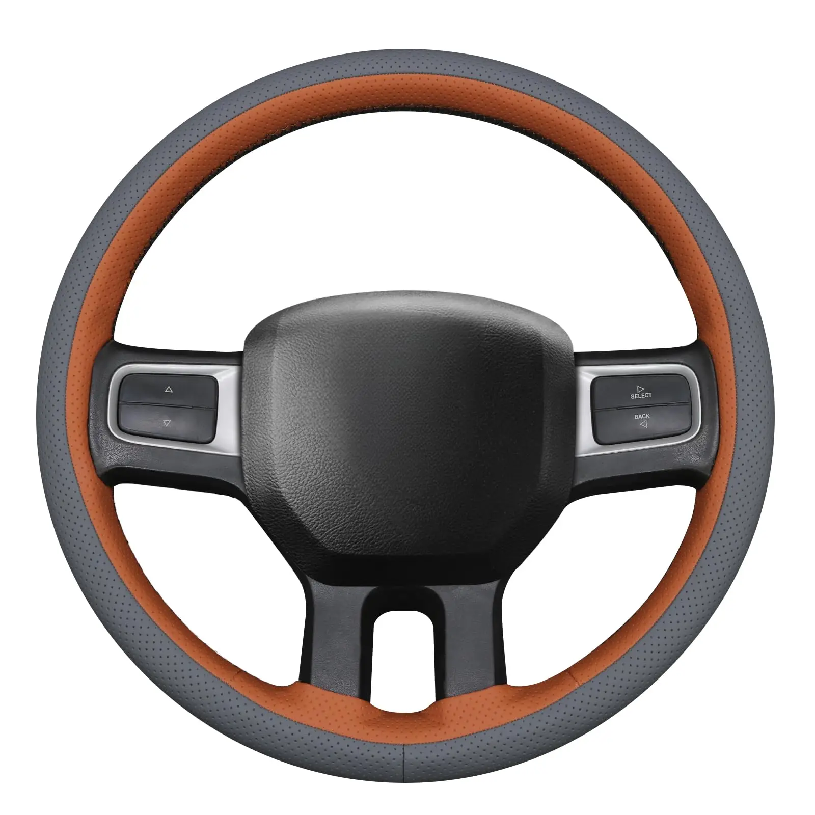 

Hand-Stitched Steering Wheel Cover For Dodge Ram 1500 2500 3500 2009-2012 DIY Custom Fit Wrap