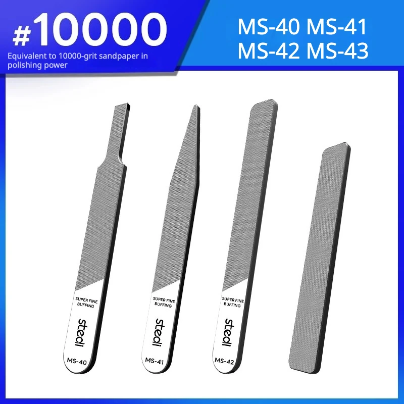 Stedi MS40~46 Optional Kit Glass File Grinding Tools #320~#10000 Mesh Washable & Durable for Military Model Polishing File Tool