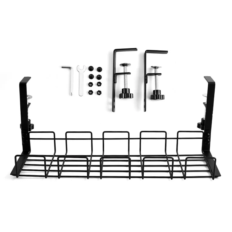 Under the Table Storage Rack Wire Socket Storage Slot Office Desk Low Storage Shelf Rack No Punching Home Kitchen Organizer