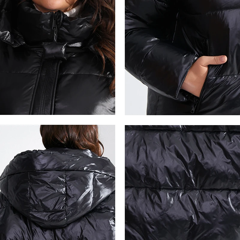 GASMAN 2023 Fashion Warm Coats Woman Winter Down Jackets Women  Applique Hooded Plus Size Brand High Quality Parkas Female 82268