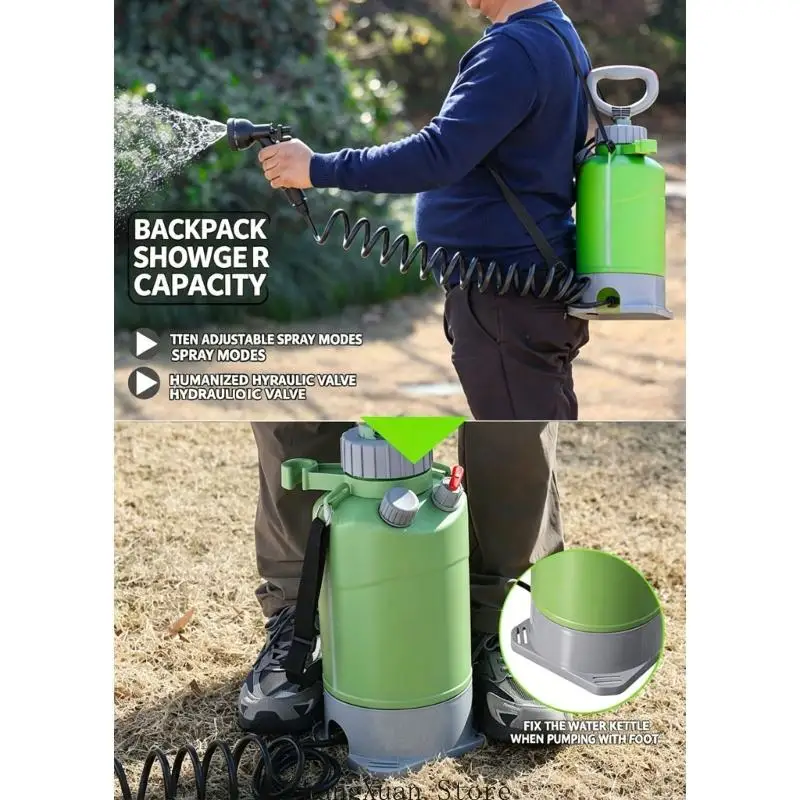 Multifunktions-Gartensprüher mit verstellbarer Düse, tragbare Campingdusche 3XUF – Detail 4