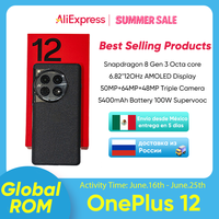 2023 New Original OnePlus 12 Global Rom Snapdragon 8 Gen 3 6.82 Inch AMOLED Display Screen 50MP 5400mAh Battery 100W SuperVooc