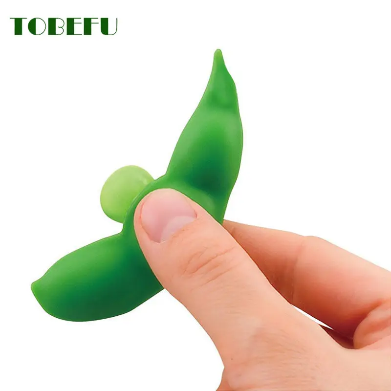 TOBEFU Fidget Đồ Chơi Cao Su Đậu Hà Lan Đậu Móc Khóa Giải Nén Edamame Đồ Chơi Squishy BÓP Dễ Thương Căng Thẳng Reliver Người Lớn Bé Trai Xmas Tặng