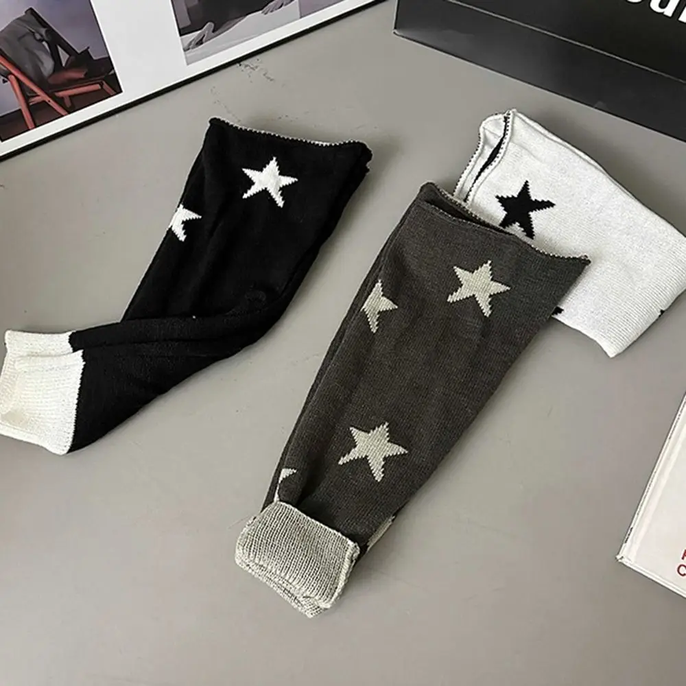 Fashion Five Pointed Star Knitted Foot Cover Y2K Harajuku Style Lolita Boots Cover Warm Breathable Women Leg Warmers Girl