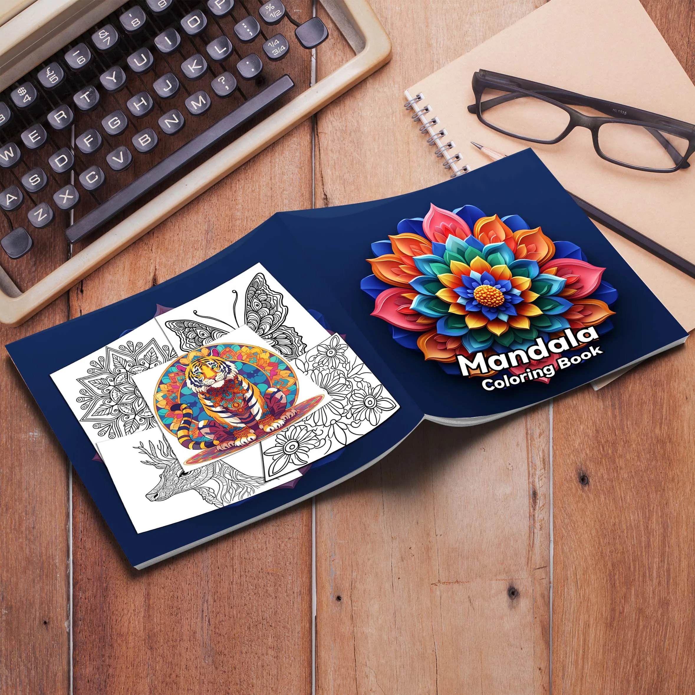 1PC 24 Pages Mandala Coloring Book, Stress Relief Relaxation Graffiti Drawing Art Book, Ideal Leisure & Creative Activity Gift