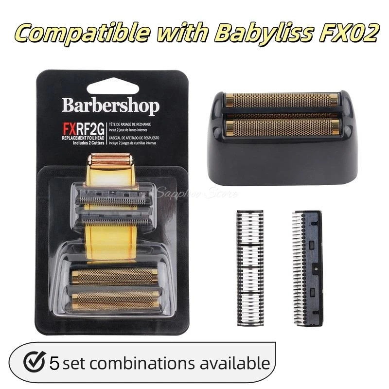 

Набор сменных стальных лезвий для Babyliss FX02, отбеливатель для стрижки, двойная сетка, сменные головки для стрижки, аксессуары в сборе
