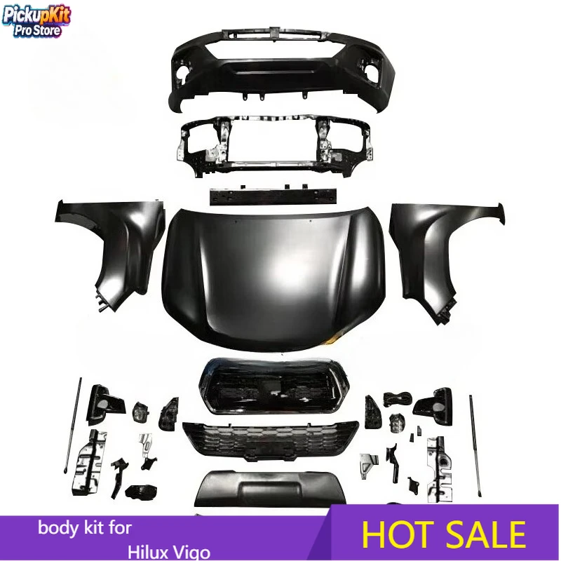 

High Quality 2021 Rocco Facelift Body Kit for Hilux Vigo (2005-2015) 4x4 Pickup