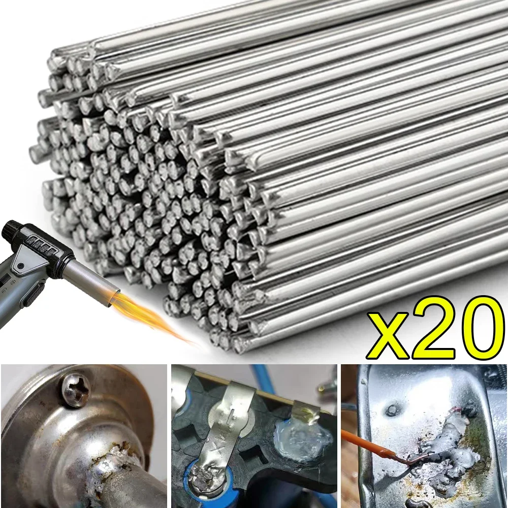 10/20Pcs Low Temperature Welding Rods Wire Weld Melt Aluminum Rod for Soldering Aluminum Copper Iron No Need Solder Powder Tool