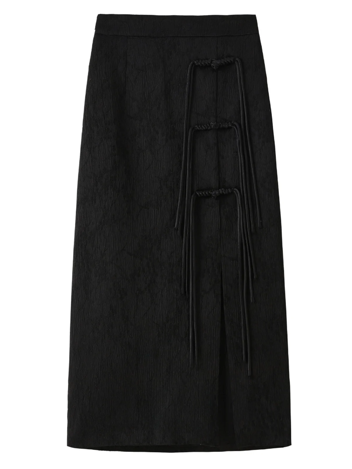 

Новая китайская юбка-миди с вышивкой, женская весна-лето, высококачественная юбка-миди трапециевидной формы с разрезом и поясом