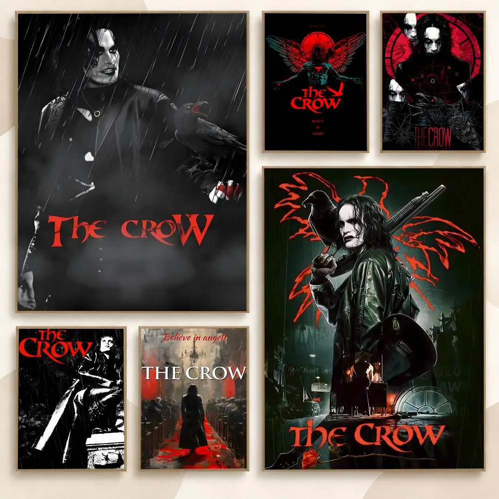 The Crow 90s Cult Classic Movie Gothic Revenge Scenes Poster Contemporary Wall Art Print for Bedroom & Living Room, Unframed