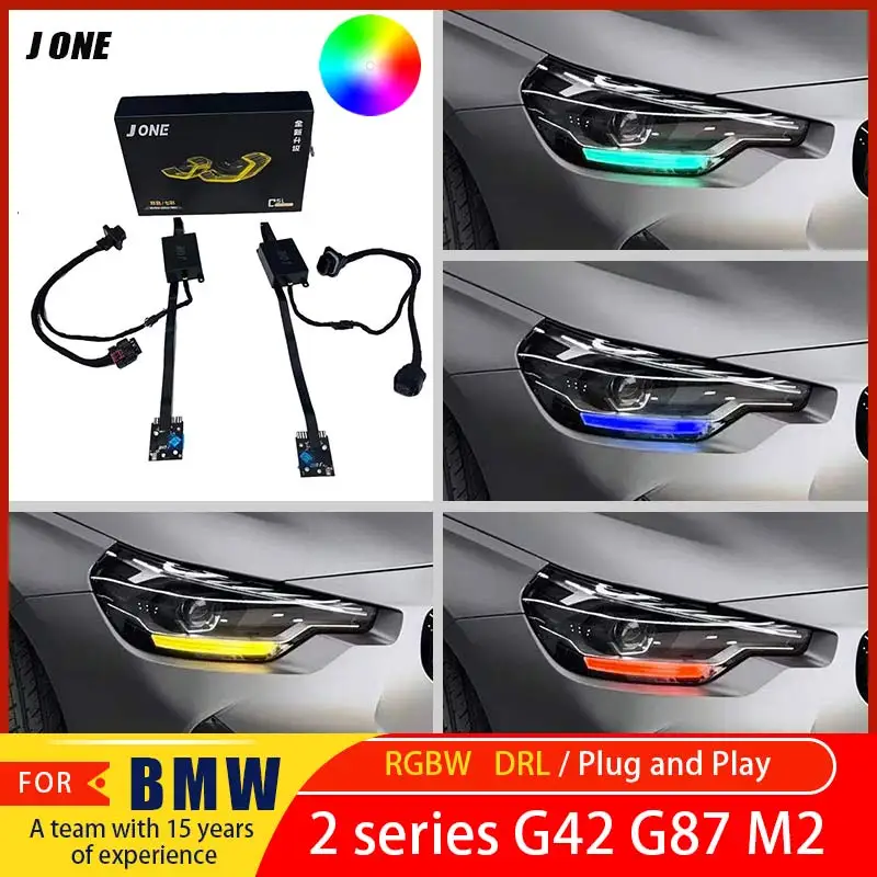 J ONE for BMW 2 Series G42 M2 G87 218i 220d 230i 230iX M240i RGBW DRL Non-adaptive Headlight LED Daytime Running Light Module