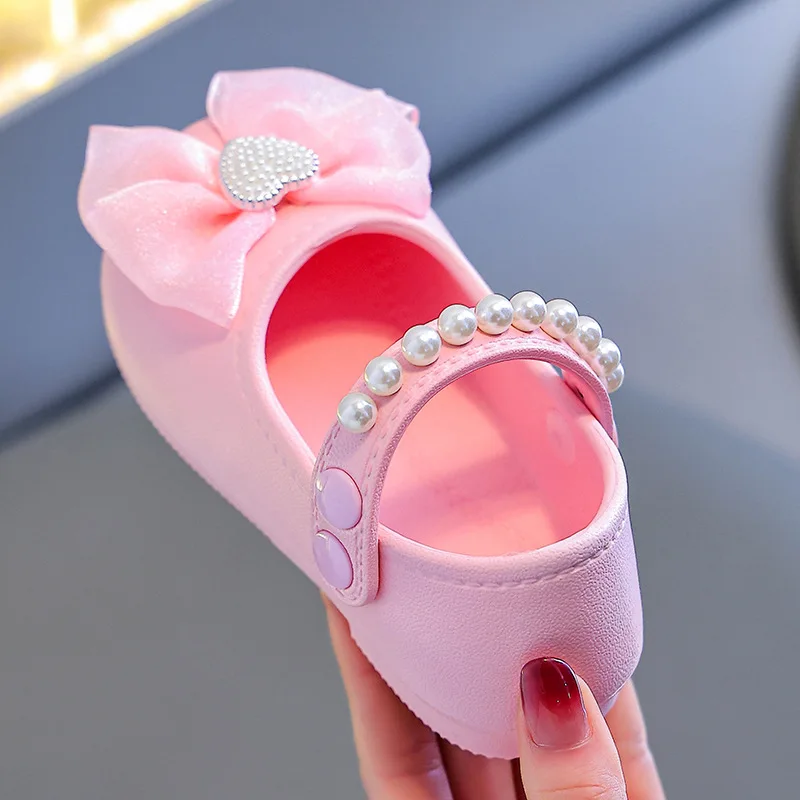 2026 Baby Mädchen Freizeitschuhe Kinder EVA-Schuhe mit Schleife Süße Niedliche Modische Prinzessinnen-Kinderschuhe für Hochzeitskleider und Partys Weiche Ballerinas – Detail 16