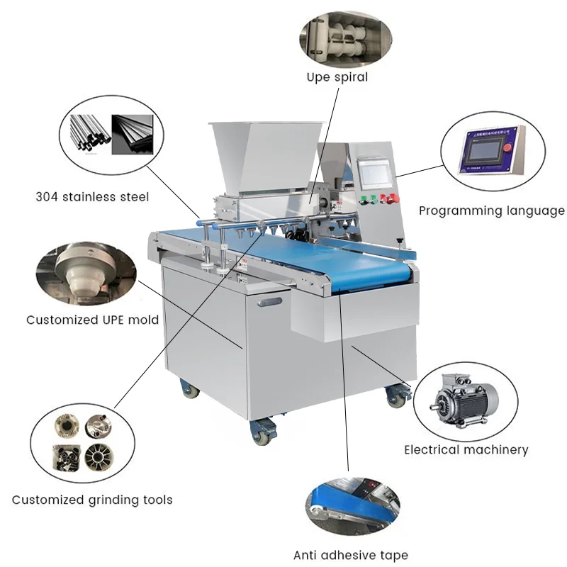 Full Automatic Biscuit Cutter & Cookie Making Machine for Grain Products Industrial Pastry Forming Machine for Bakery