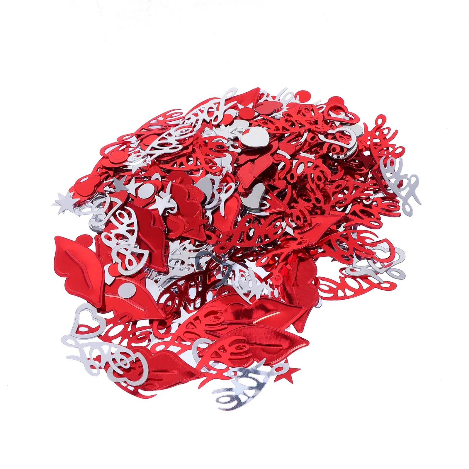 

Red Plastic Confetti Adornments Heart Lip Star Shapes Creative Lightweight Wedding Party Decoration Exquisite Fun Photo Props
