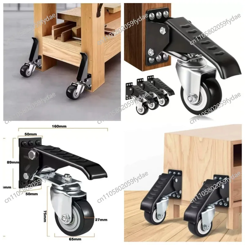 

Комплект из 4 выдвижных колес для верстака, 2,5 дюйма, 165 фунтов, с поворотом на 360 градусов ° Поворотный механизм для столов и оборудования