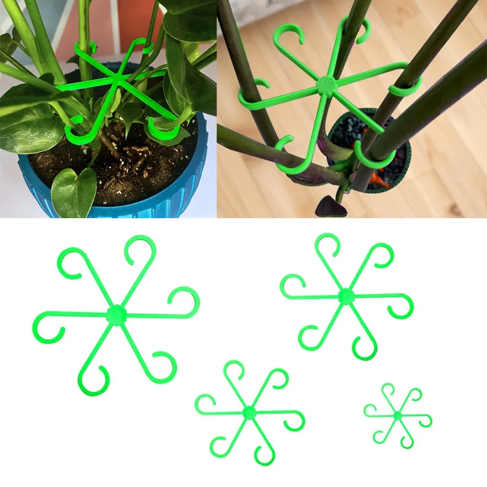 4PCS Reusable Plant Stem Folding Frame Garden Tools No Stake Trellis Plant Stem Support Support Branches Stem Organizer