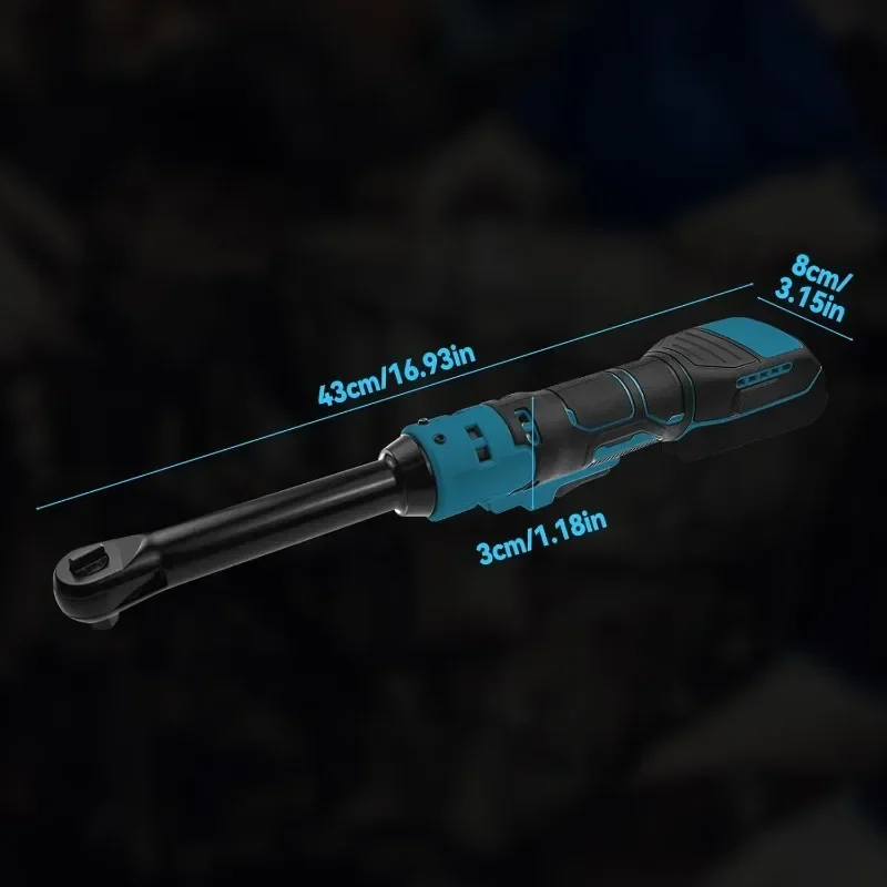 전기 래칫 렌치 업그레이드된 확장 헤드 제거 나사 너트 220N.m Makita 18V 배터리용 3/8" 무선 드라이버 전동 공구