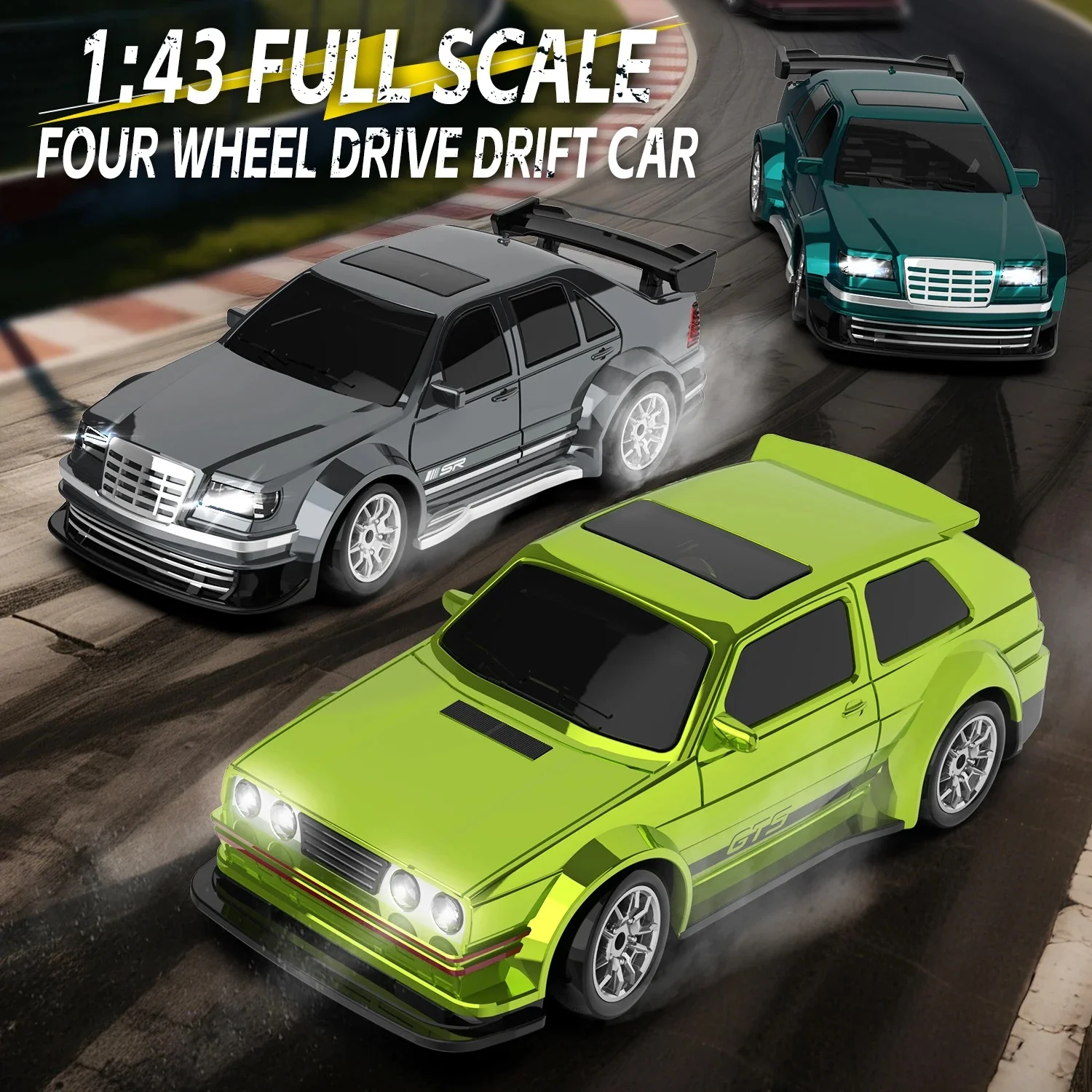 

Professional 1:43 Scale RC Car Toy Remote Control Drifting Function Gyroscope Four-Wheel Drive Mini Mosquito Vehicle Model