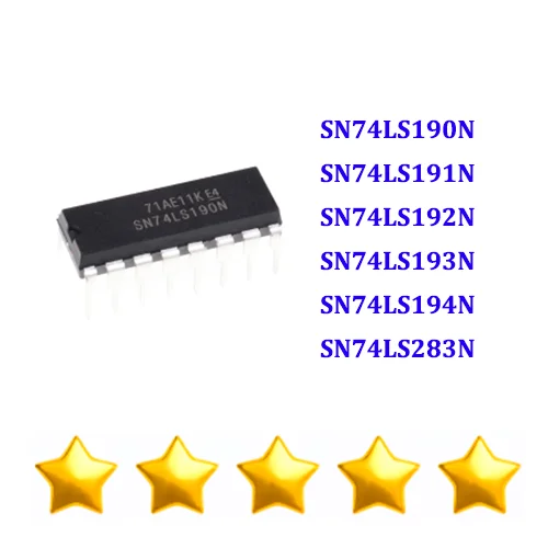 

10PCS SN74LS190N SN74LS191N SN74LS192N SN74LS193N SN74LS194N SN74LS283N DIP16 100% New Original Chips