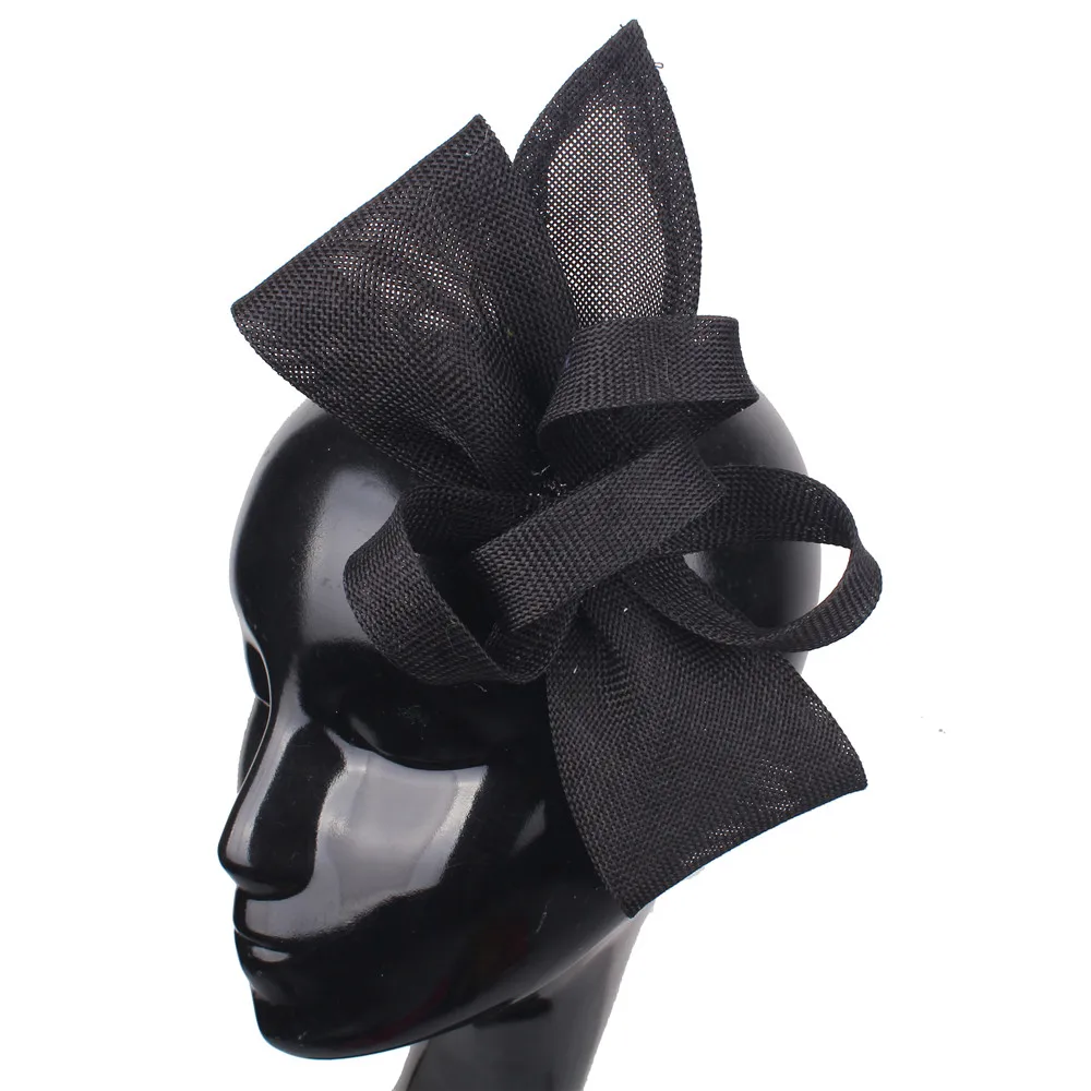 Champagne Floral Hair Clip Women's Cocktail Party Wedding Church Fascinator Headband Elegant Hair Accessories for Ladies