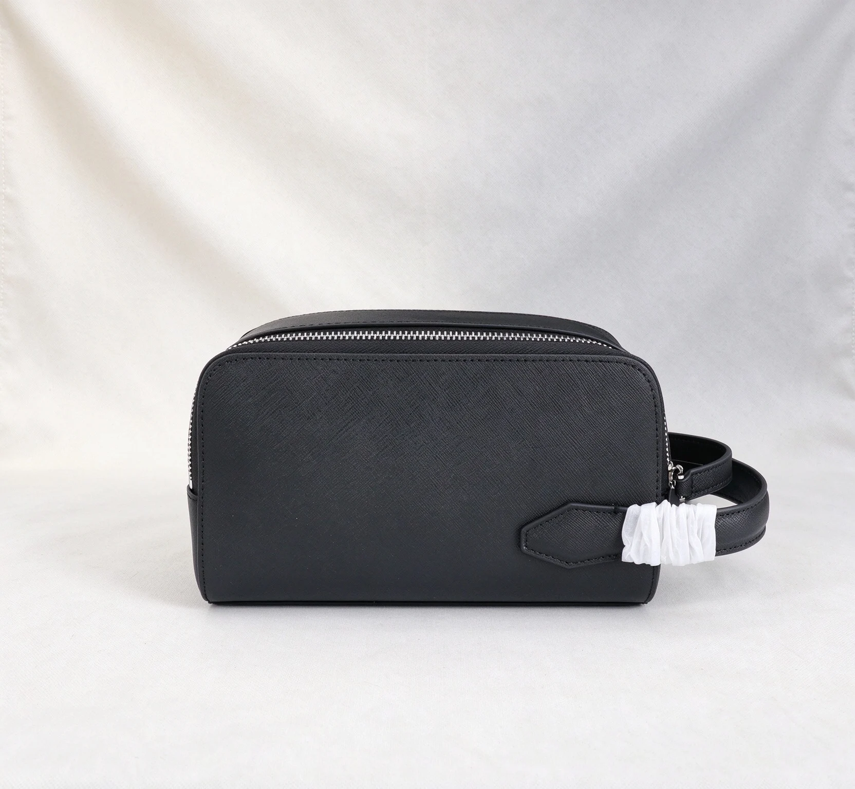 Waterproof PU Leather Travel Toiletry Organizer Bag, Large Capacity Multi Compartment Shaving Bag for Business Trip Gym Camping
