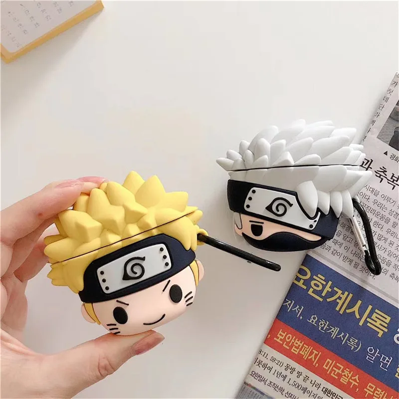 Naruto Headphones Soft Silicone Cartoon 3D Airpods 1 2 Anime Naruto for AirPod Pro Backpack Penders