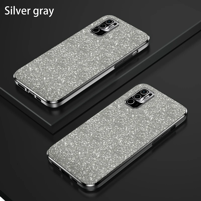 For Xiaomi Redmi Note 10 Note10 5G Phone Case Note10 5G Luxury Gradient Glitter Plating Silicone Back Cover Funda