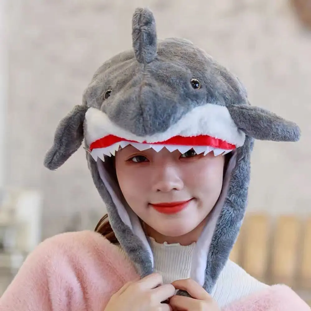 Short Cut Style Animal Hat Wind Blocking Cute Cartoon Print Earflap Beanie Full Ear Coverage Thick Lining Winter Headwear