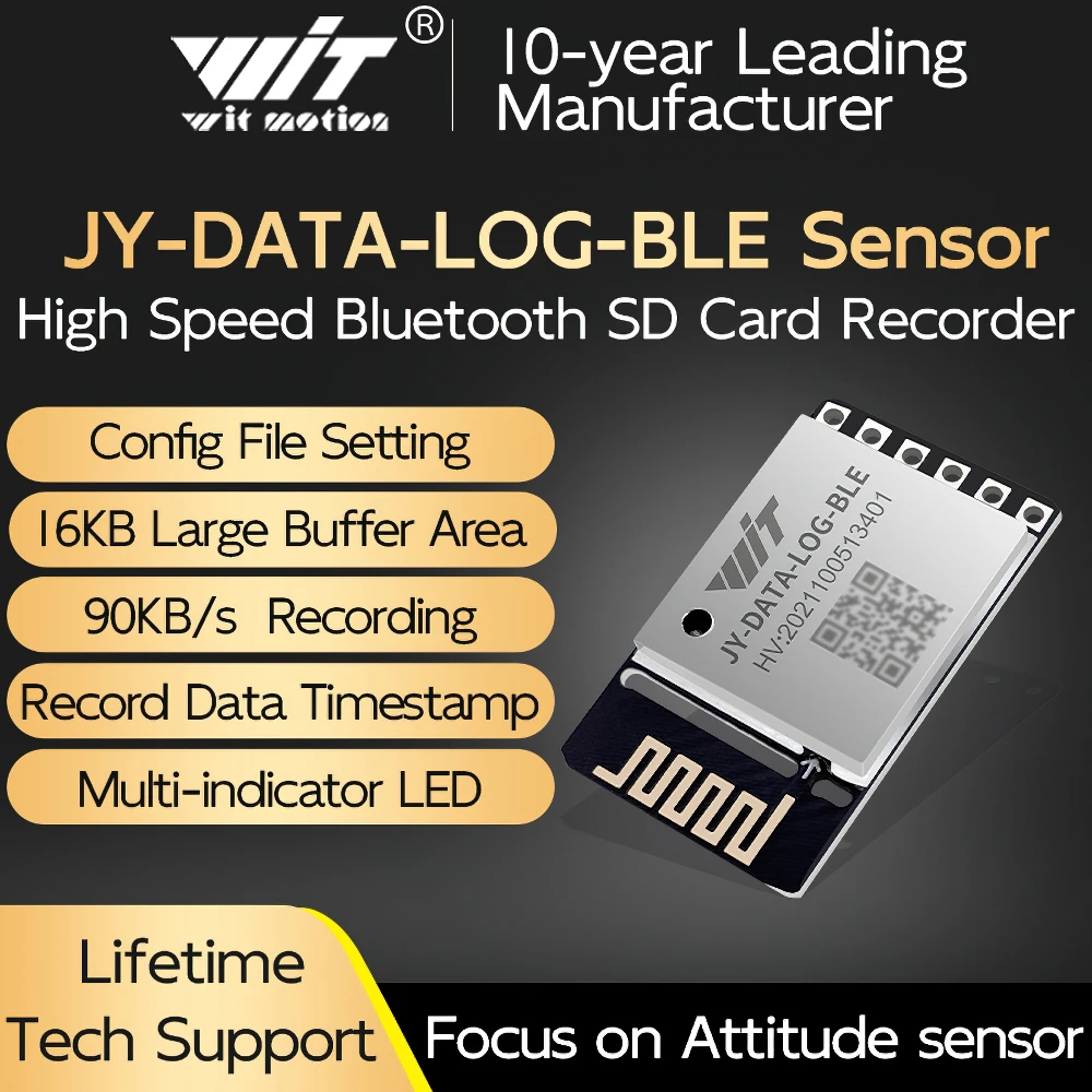 WitMotion JY-DATA-LOG serial data recorder high-speed SD card flash storage Bluetooth BLE5.0 black box module