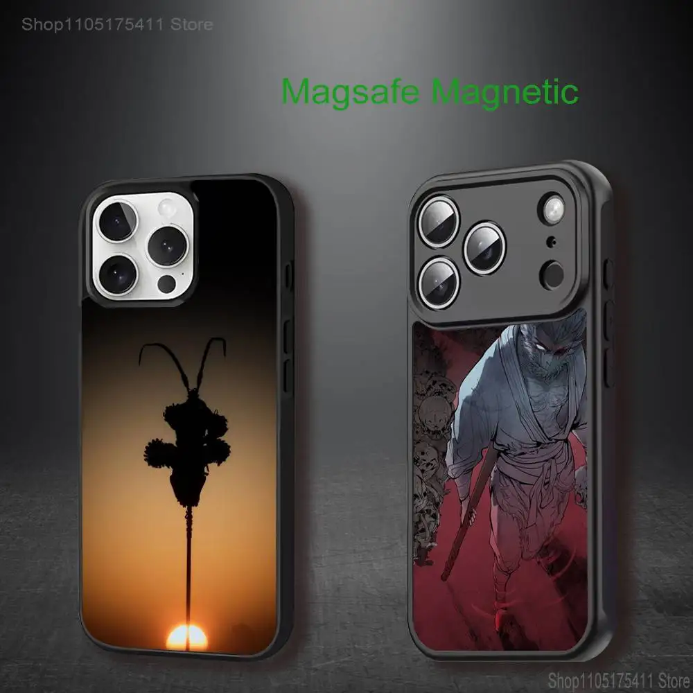 

COOL Black Myth W-Wukong Phone Case For iPhone 17,16,15,14,13,12,11,Pro,Max,Plus,Mini,SE4,E Magnetic Magsafe Wireless Charging