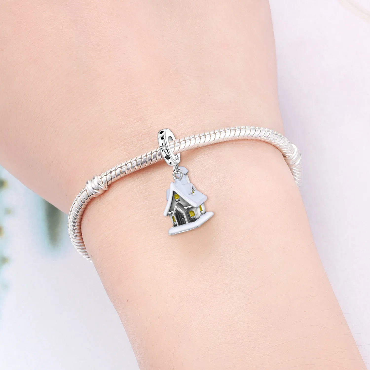 925 Sterling Silber Blaue Glocken-Charm-Perle mit Zirkon-Einlage Weihnachtsanhänger DIY Schmuck für Halskette Armband Party Weihnachtsgeschenk – Detail 26