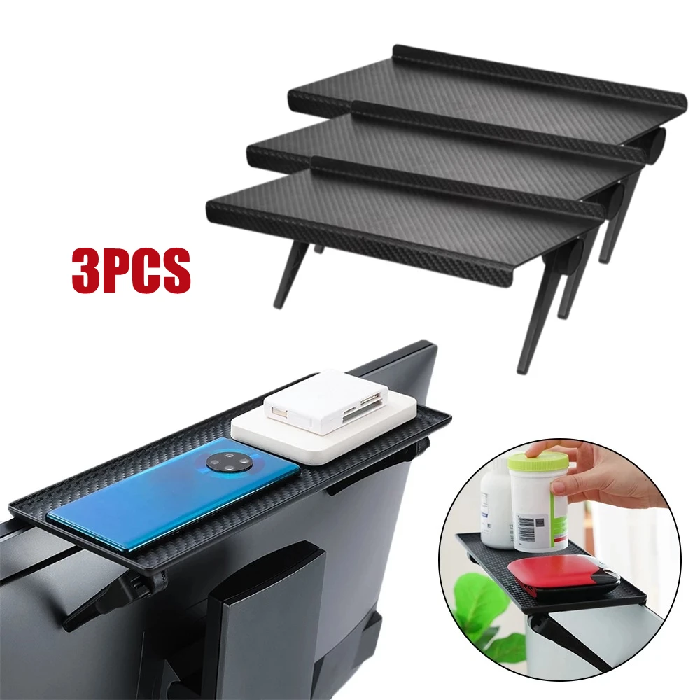 Adjustable TV Screen Top Storage Shelf Computer Monitor Screen Top Storage Rack TV Media Box Router Shelf Rack Home Organizer