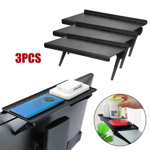 Adjustable TV Screen Top Storage Shelf Computer Monitor Screen Top Storage Rack TV Media Box Router Shelf Rack Home Organizer