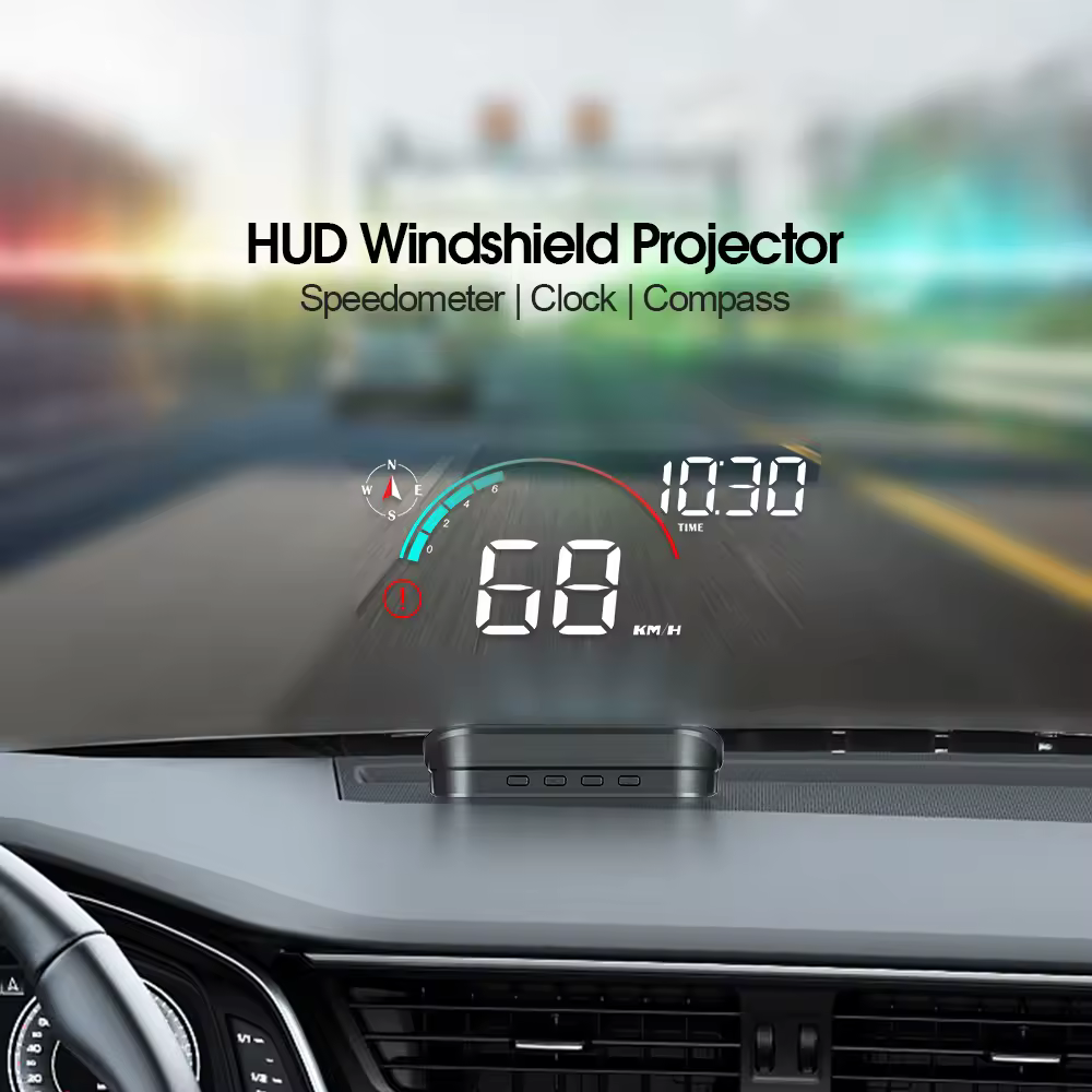 מד מהירות GPS עם תצוגת Head Up לרכב גאדג'טים על הזכוכית הקדמית הקרנה דיגיטלית למד מהירות לרכב רפלקטיבי אוניברסלי מכשיר להקרנת מהירות על השימשה מכשיר להקרנת מהירות על השימשה